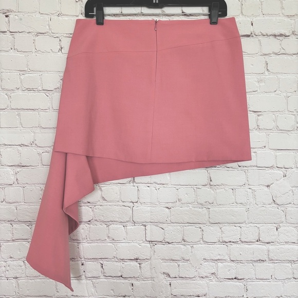 ZARA Pink Asymmetric Mini Skirt—NWT—M - Picture 4 of 13